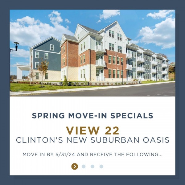 🌿 Discover Clinton's New Suburban Oasis! 🌞 Don't miss out on our SPRING MOVE-IN SPECIALS. We Only Have a Few 1 Bedrooms Left From $2150 - $2375/mo*

🔑Move In by May & Enjoy Exclusive Perks: 
No Rent in June 💰 $500 Rent Credit 🤑 3 Months of Free Parking 🚗 & Waived Amenity Fee! 💫

Submit Your App Today!
📍100 Ida Seals Dr. Clinton, NJ 08809
🔗 www.liveview22.com
📞 908.455.8600

*Must move in by 5/31/24 to qualify. $500 rent credit applied to July's rent. Ask manager for more details.

#Ingerman #LuxuryLiving #LuxuryApartments #CommunityLiving #HomeSweetHome #FlemingtonNJ #Flemington #NorthJersey #Jersey #Newjersey #JerseyRentals #NJrentals #NewJerseyRentals #Raritan #RaritanNJ #ClintonNJ #HunterdonCounty #ModernAmenities #WelcomeHome #LuxuryRentals #luxuryamenities #1bedrooms #BrandNewRentals #NJApartments