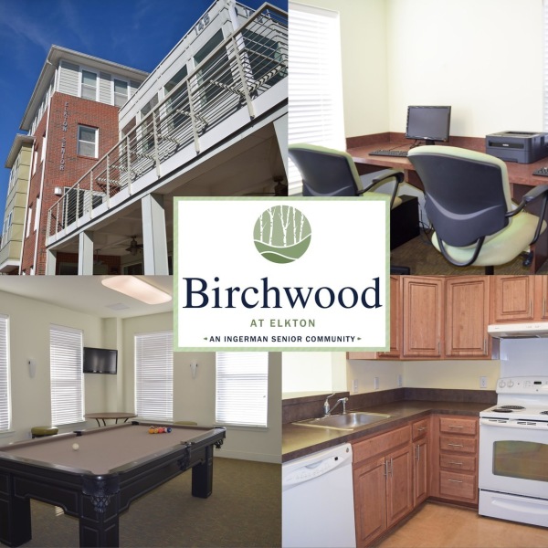 🔑Now Leasing: 1 Bedrooms from $645-$1290/mo* in Downtown Elkton 62+ Community⁠

Birchwood at Elkton is a senior (62+) apartment rental community is located in the downtown area of one of Maryland's historic towns. The community is conveniently situated a short walk to shopping, dining, services and transportation.

💻Community Amenities⠀⠀⁠
- Laundry facilities
- Computer lab
- Game room⠀⁠
- Community room⠀⁠
- Fitness center⁠
- Covered garage parking ⁠
⠀⠀⁠
📝Submit Your Application Today!
📍145 East High St⠀⁠
Elkton, MD 21921⠀⁠
410-620-1123⠀⠀⁠
🔗 birchwoodatelkton.com 
*Note: Affordable senior housing, low-to-moderate income restrictions apply in accordance with Cecil County income limits. Minimum gross income $1600/mo and max $4000/mo depending on household size and unit type. Ask managers for more details.⁠